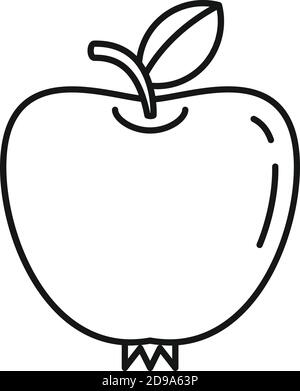 Newton Apfel Symbol, Umriss Stil Stock Vektor