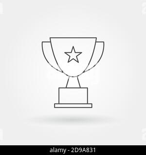 Trophäenmeister einzelne isolierte Ikone mit moderner Linie oder Umriss Stil Stock Vektor