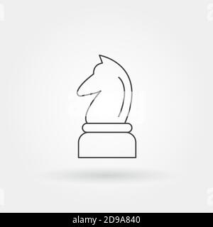 Geschäftsstrategie einzelnes isoliertes Symbol mit moderner Linie oder Kontur Stil Stock Vektor