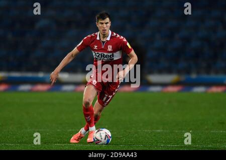 Paddy McNair (17) von Middlesbrough läuft mit dem Ball nach vorne Stockfoto