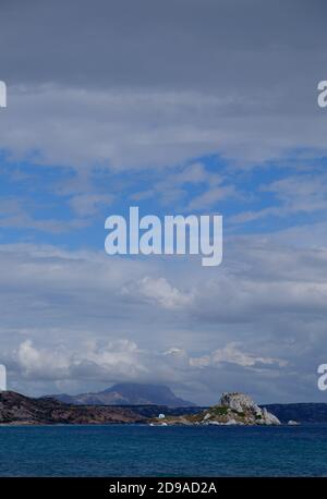 Kefalos, Griechenland. Oktober 2020. Blick auf die Insel Kastri mit der Kirche Agios Stefanos vor der griechischen Insel Kos bei Kefalos. Quelle: Robert Michael/dpa-Zentralbild/ZB/dpa/Alamy Live News Stockfoto