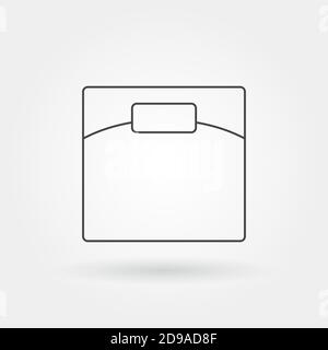 Skaliert einzelne isolierte Symbole mit modernem Linien- oder Umrissstil Stock Vektor