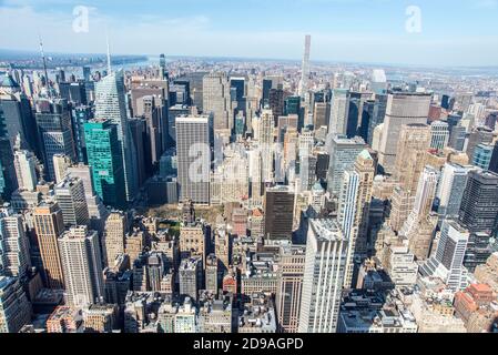 Chicago Skyscaper auf Luftbild Stockfoto