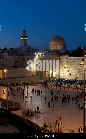 Westliche Wand und Kuppel des Felsens, Jerusalem, Israel Stockfoto