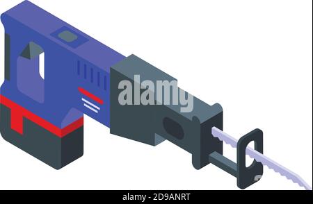 Symbol für die elektrische Säge des Griffs. Isometrische Griff elektrische Säge Vektor-Symbol für Web-Design isoliert auf weißem Hintergrund Stock Vektor