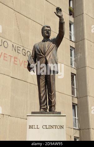 Bill Clinton Statue auf Bill Clinton Boulevard in Pristina, Kosovo Stockfoto