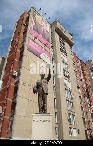 Bill Clinton Statue auf Bill Clinton Boulevard in Pristina, Kosovo Stockfoto