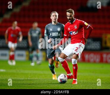 WOOLWICH, Großbritannien, NOVEMBER 03: Charlton Athletic Andrew Shinnie während der Sky Bet League One zwischen Charlton Athletic und Fleetwood Town bei T Stockfoto