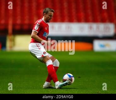 WOOLWICH, Großbritannien, NOVEMBER 03: Charlton Athletic's Chris Gunter während der Sky Bet League One zwischen Charlton Athletic und Fleetwood Town im Stockfoto