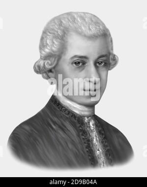 Wolfgang Amadeus Mozart 1756-1791 Österreichischer Komponist Stockfoto
