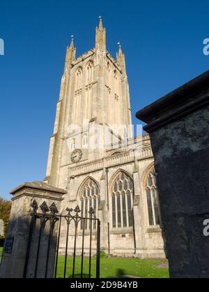 St. Cuthbert's Pfarrkirche in der Stadt Wells, Somerset, England. Stockfoto