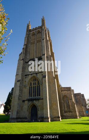 St. Cuthbert's Pfarrkirche in der Stadt Wells, Somerset, England. Stockfoto