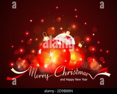 Weihnachten und Neujahr Hintergrund mit Platz für Text Stock Vektor