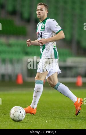 31-10-2020: Sport : Groningen gegen VVV FC Groningen Gabriel Gudmundsson während des eredivisie-Spiels FC Groningen gegen VVV Venlo im Stadion von Hitachi Stockfoto