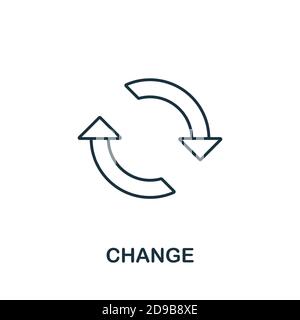 Symbol „Zeile ändern“. Einfaches Element aus der digitalen Störungs-Sammlung. Symbolelement Umriss ändern Stock Vektor