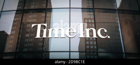 NEW YORK, USA - 28. Apr 2016: Time Inc. Ist ein amerikanischer Verlag mit Sitz in New York. Es besitzt und veröffentlicht über 90 Zeitschriften Marken, vor allem Stockfoto