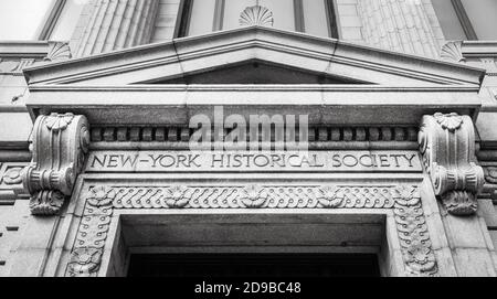 New York, USA - Sep 17, 2017: New-York Historical Society ist ein amerikanisches Geschichtsmuseum und Bibliothek in New York City an der Ecke 77. Str. Stockfoto