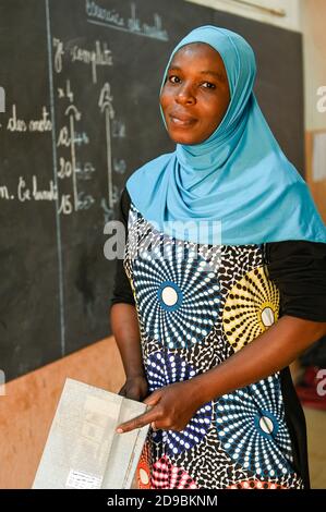 NIGER, Niamey, katholische Schule Mission Garcons , Bildung für muslimische Kinder Stockfoto