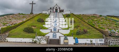 Nossa Senhora da Paz, Kapelle der Muttergottes des Friedens, Vila Franca do Campo, S. Miguel, Azoren Stockfoto