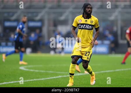 Turin, Italien. November 2020. Gervinho von Parma Calcio während der Serie EIN Spiel zwischen FC Internazionale und Parma Calcio. Stockfoto