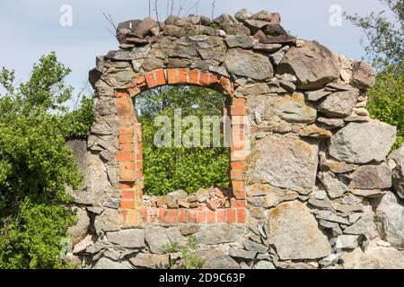 Zvarde Lettland. Verlassenes Dorf. Stockfoto