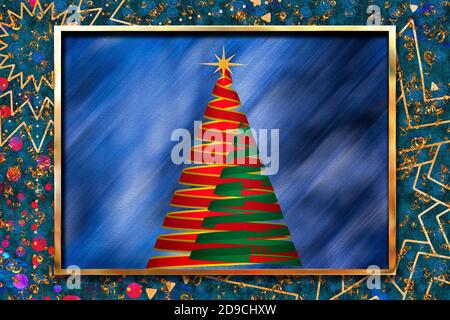 WEIHNACHTSDESIGN: Frohe Weihnachten (Teil eines 4-Jahreszeiten-Konzepts) Stockfoto