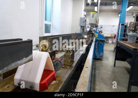 Extrusion auf Produktionslinie von 3D-Druck Filament Polymer Stockfoto