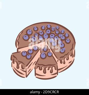 Geburtstag Hochzeit lecker leckeren Dessert Kuchen Illustration Stock Vektor