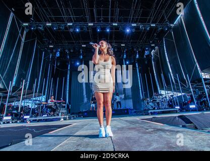 Madrid, Spanien. 13. Juli 2019: Jorja Smith spielt beim MadCool Festival in Madrid, Spanien. Juli 13, 2019. Bild: Oscar Gil/Alfa Images Stockfoto