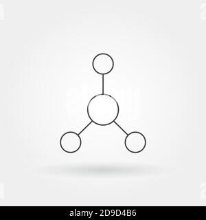 Chemie einzelnes isoliertes Symbol mit modernem Linien- oder Umrissstil Stock Vektor