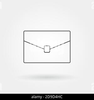 Aktentasche einzelne isolierte Symbol mit modernen Linie oder Umriss Stil Stock Vektor