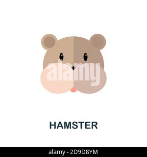 Hamstersymbol. Einfaches Element aus der Heimtiersammlung. Creative Hamster Symbol für Web-Design, Vorlagen, Infografiken und vieles mehr Stock Vektor