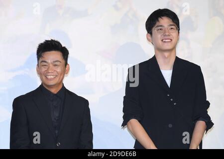 Liu Haoran, chinesischer Schauspieler, tritt bei der Premiere des Films "My People My Homeland" in Peking, China, am 29. September 2020 auf. Stockfoto