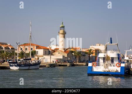 Geographie/Reisen, Frankreich, Languedoc-Roussillon, Le Grau-du-ROI, Leuchtturm von Le Grau-du-ROI, Camargue, zusätzliche-Rights-Clearance-Info-not-available Stockfoto