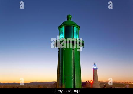 Geographie / Reisen, Frankreich, Marseille, Leuchtturm an der Hafeneinfahrt, Marseille, Additional-Rights-Clearance-Info-not-available Stockfoto