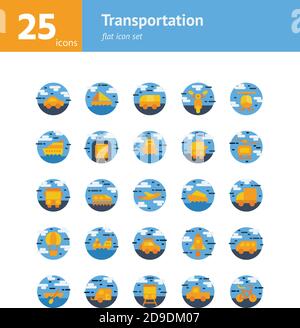 Flaches Transportsymbol. Vektor und Illustration. Stock Vektor