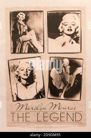 Vintage Marilyn Monroe Poster Stockfoto