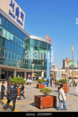 Seoul Bahnhof, Dongja-dong, Yongsan-gu, Seoul, Südkorea Stockfoto