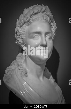 Statue Büste von Kaiserin Katharina der Großen zu Katharina. Grand Palace in Tsaritsyno Stockfoto