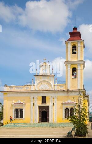 Kuba, Sancti Spiritus, Sancti Spiritus, Parque Maceo, Iglesia de Nuestra Senora de la Caridad Stockfoto