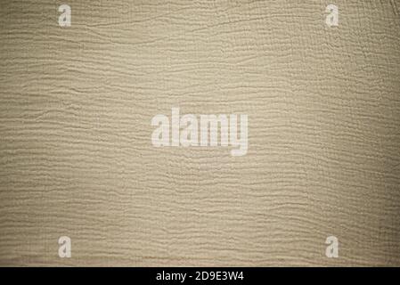 Stoffstruktur. Beige mehrschichtige Musselin Hintergrund für verschiedene Designs. Textil-Design. Stockfoto