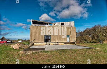 Pumpstation Nord in den Wiesen Feuchtgebiete von Skjern in Dänemark Stockfoto