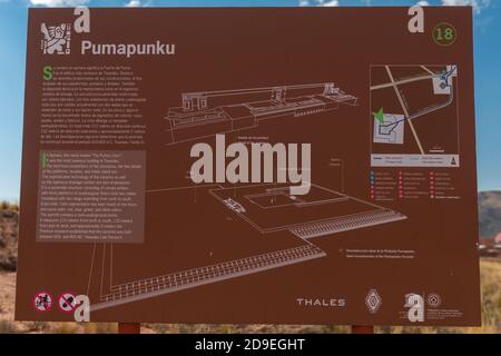 Archiologische Stätte von Pumapunku, Tiwanaku oder Towanacu, Altiplano, Gemeinde La Paz, Bolivien, Lateinamerika Stockfoto