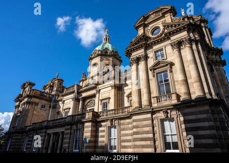 Hauptsitz der Bank of Scotland auf dem Hügel, Edinburgh, Schottland, Großbritannien Stockfoto