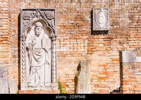 Torcello Museum, Grabsteine. Torcello, Lagune Von Venedig, Venedig, Venetien, Italien, Europa Stockfoto