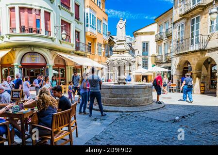 Die belebten Straßen in der Altstadt. Plaza del Campo. Lugo, Galicien, Spanien, Europa Stockfoto