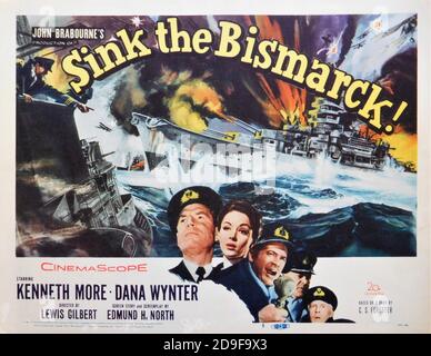 KENNETH MORE UND DANA WYNTER IN SINK THE BISMARCK ! 1960 Regisseur LEWIS GILBERT nach dem Buch von C.S. Forester US / UK Koproduktion Twentieth Century Fox Stockfoto