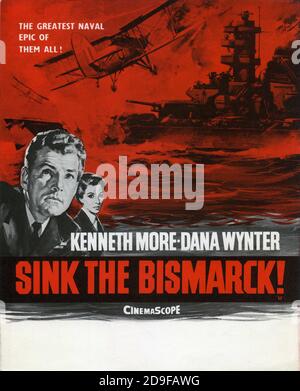 KENNETH MORE UND DANA WYNTER IN SINK THE BISMARCK ! 1960 Regisseur LEWIS GILBERT nach dem Buch von C.S. Forester US / UK Koproduktion Twentieth Century Fox Stockfoto