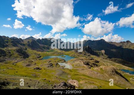 Gletscherseen von Yedigoller in Ispir Erzurum Türkei Stockfoto