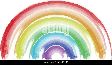 Abstrakte bunte Aquarell Regenbogen Hintergrund. Vektorgrafik. Stock Vektor